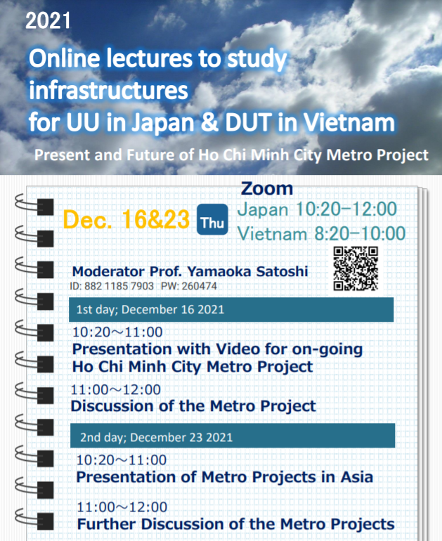 Online lectures to study infrastructures for UU in Japan & DUT in Vietnam