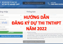 Hướng dẫn đăng ký dự thi TNTHPT Quốc gia năm 2022